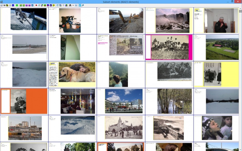 SuperMemo: Element browser in the thumbs mode